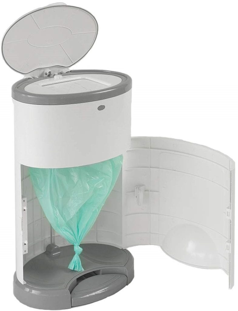 Korbell Mini 9 Litre, Hands Free Baby Nappy Disposal Bin, Pure White  