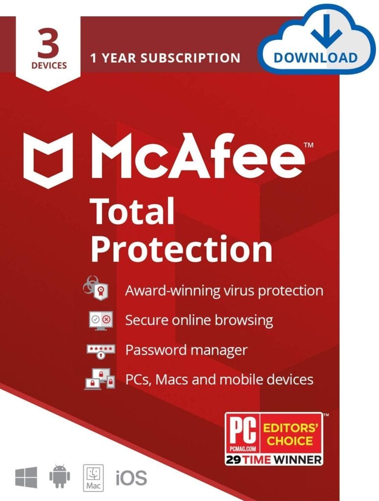 McAfee Total Protection 2020 Antivirus Internet Security Software